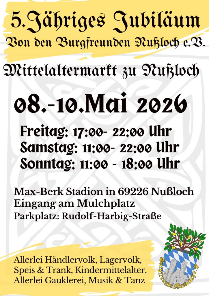 Mittelaltermarkt zu Nußloch – Ein neues Event wurde eingetragen!